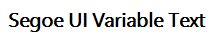 Segoe UI Variable Text Light